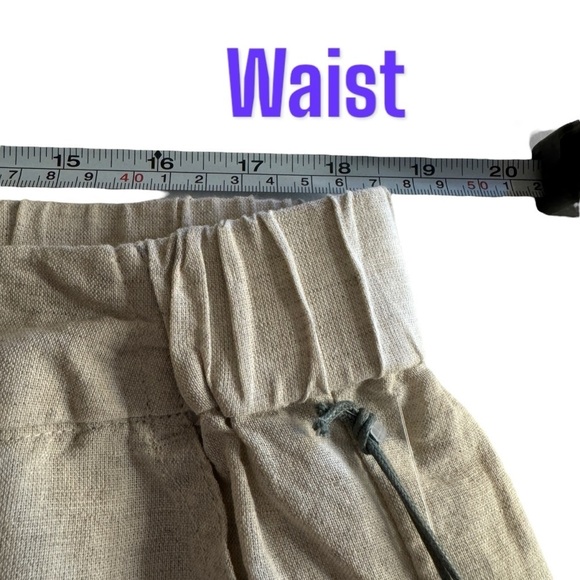 NWT Liz Claiborne Linen Cotton Blend Pants Flax cream beige women’s large - Picture 6 of 9